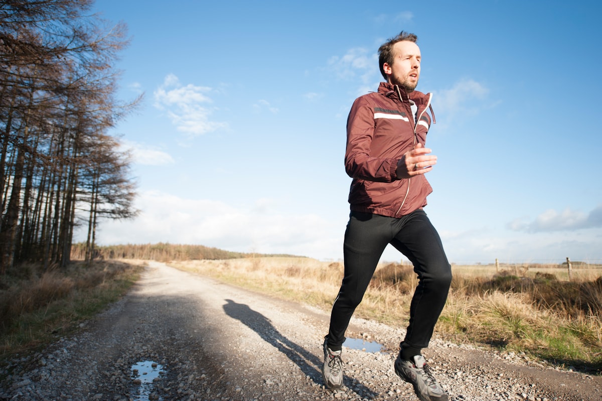Person experiencing mental clarity through physical activity